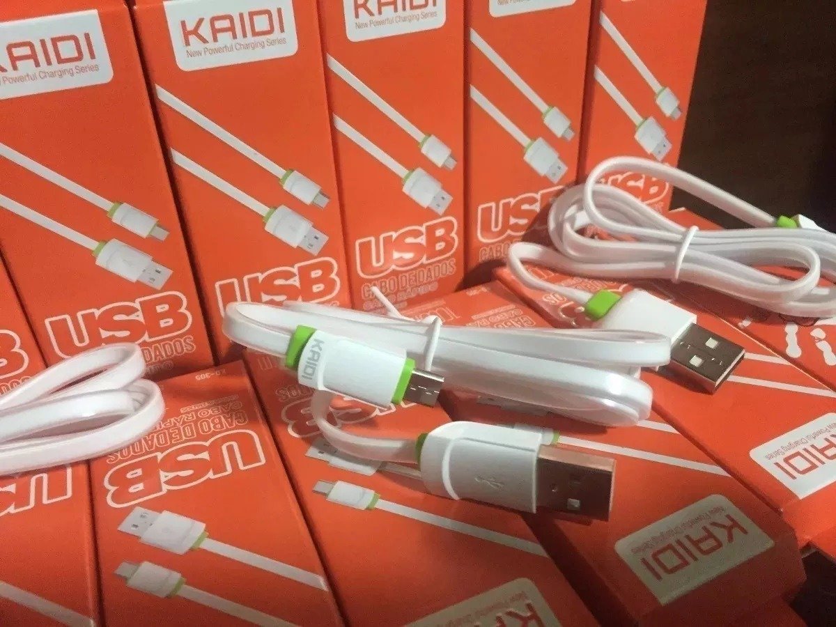 Cabo de Dado e Carregamento Turbo 1 metro USB para Micro USB KAIDI KD-305 - Imagem 6