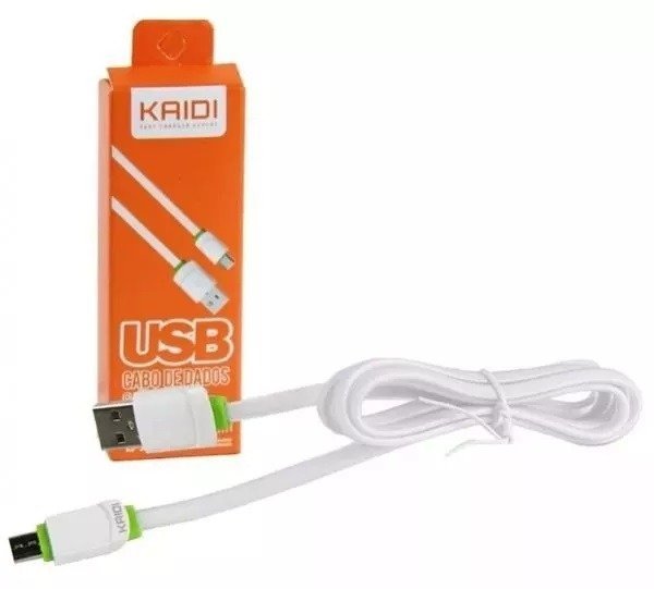 Cabo de Dado e Carregamento Turbo 1 metro USB para Micro USB KAIDI KD-305 - Imagem 4